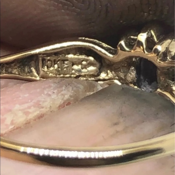 Genuine Pale Amethyst & Solid 10K Yellow Gold Ring size 7 Beautiful Minimalist - Picture 3 of 5